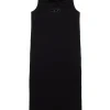 Dresses | Oval D By Diesel>DIESEL Hooded fleece long dress black