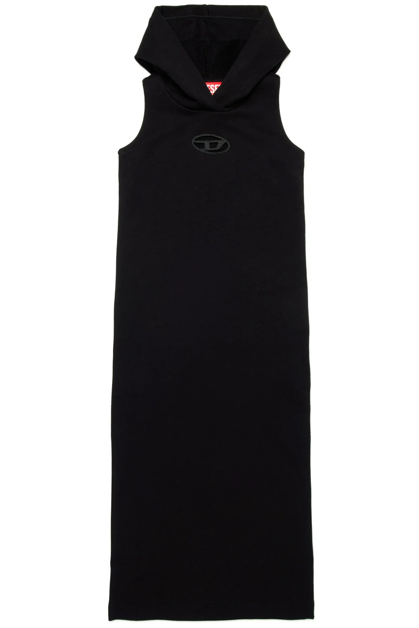 Dresses | Oval D By Diesel>DIESEL Hooded fleece long dress black