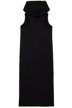 Dresses | Oval D By Diesel>DIESEL Hooded fleece long dress black