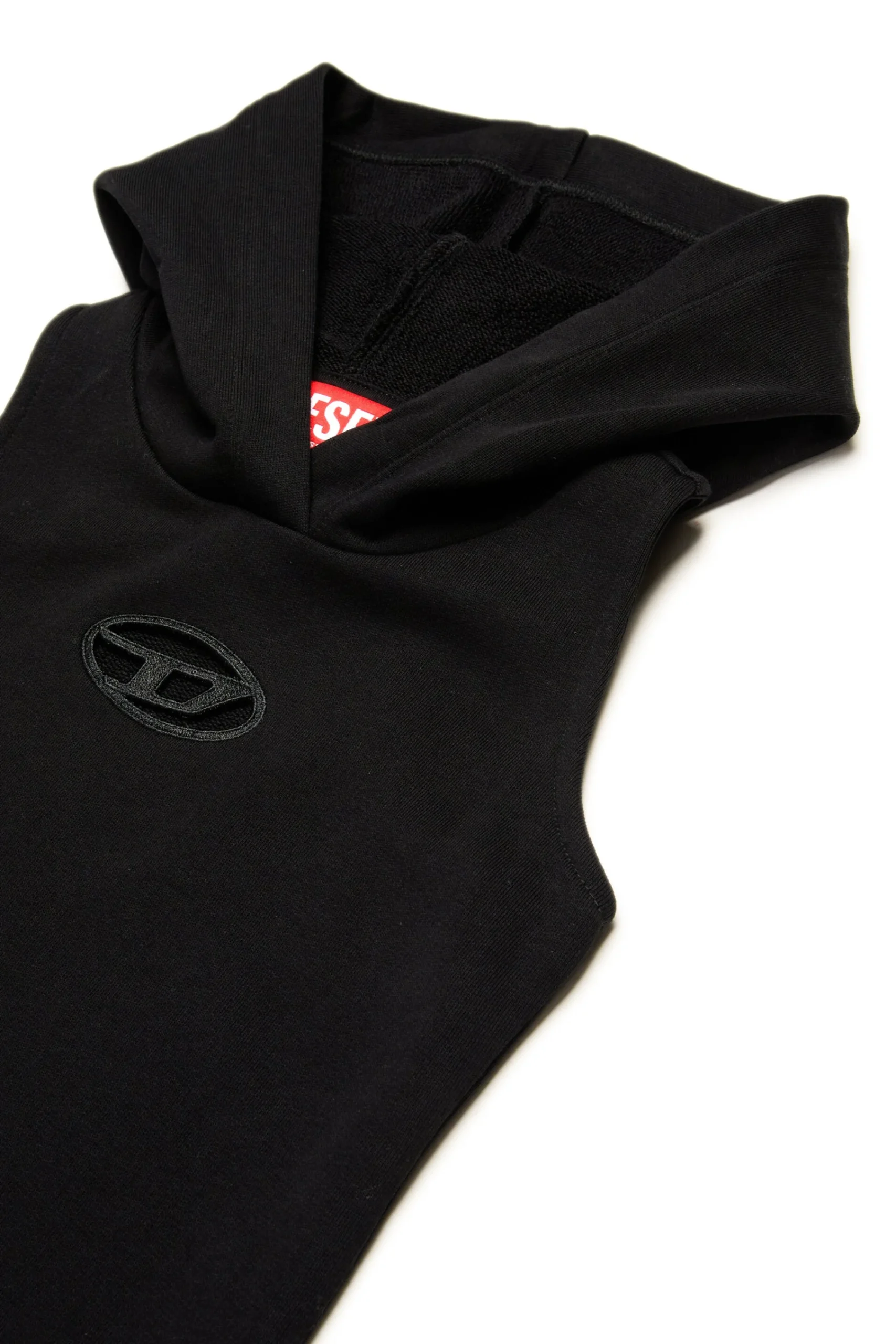 Dresses | Oval D By Diesel>DIESEL Hooded fleece long dress black