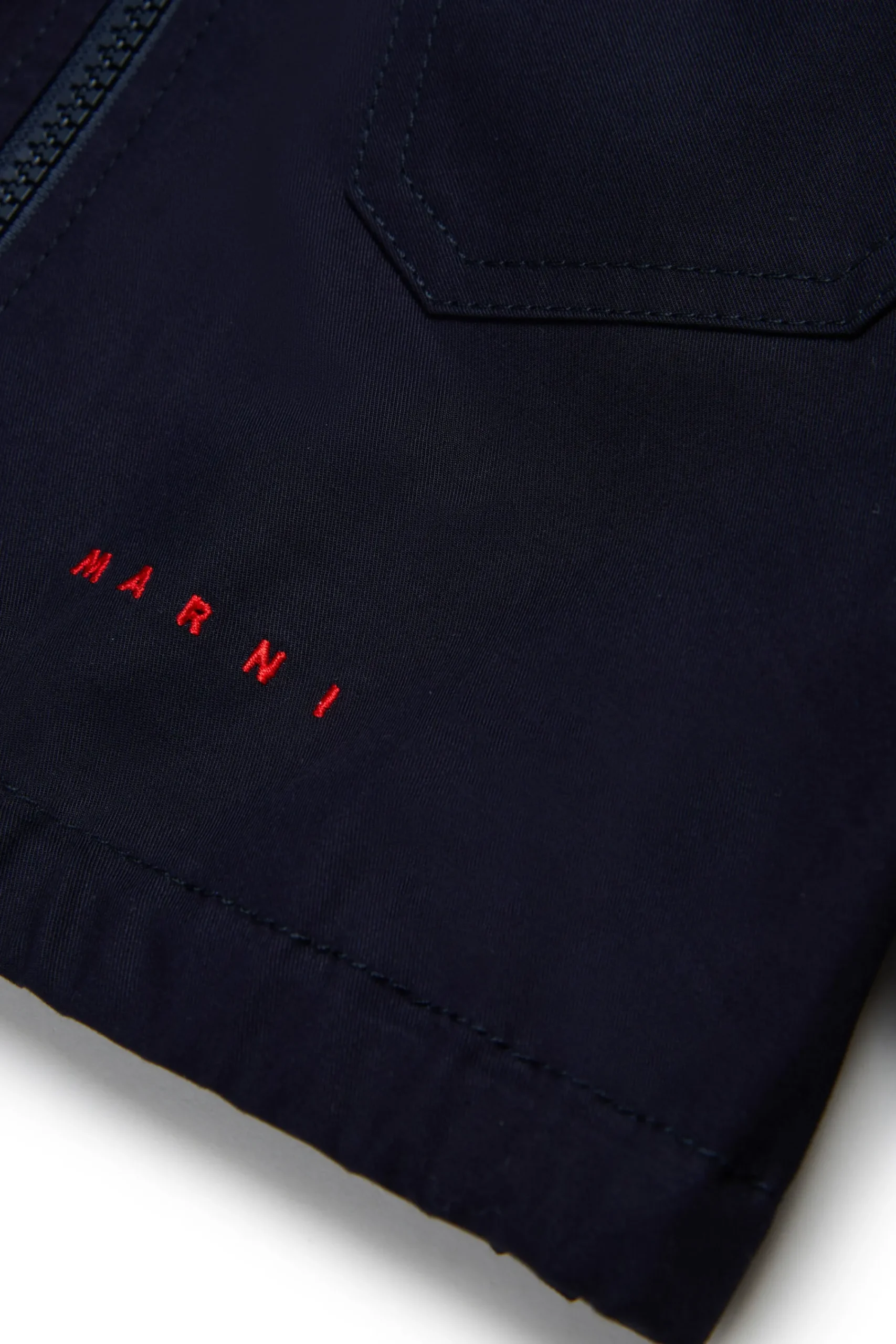 Jackets And Padded Jackets>MARNI Hooded gabardine jacket blue navy