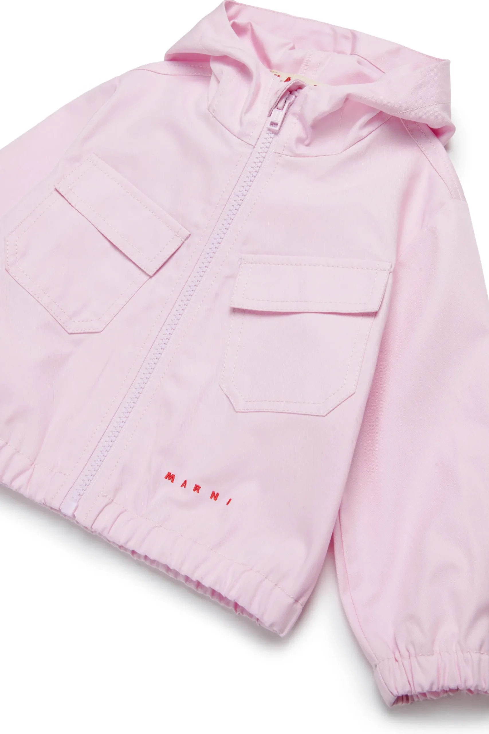 Jackets And Padded Jackets>MARNI Hooded gabardine jacket light pink