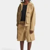 Jackets And Padded Jackets | Jackets And Padded Jackets>DSQUARED2 Hooded jacket in ripstop cotton cornstalk