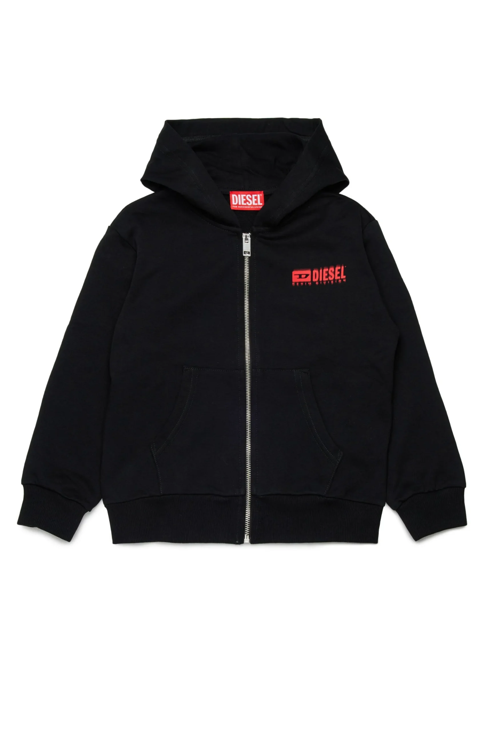 Activewear | Activewear>DIESEL Hooded sweatshirt with degradé logo red