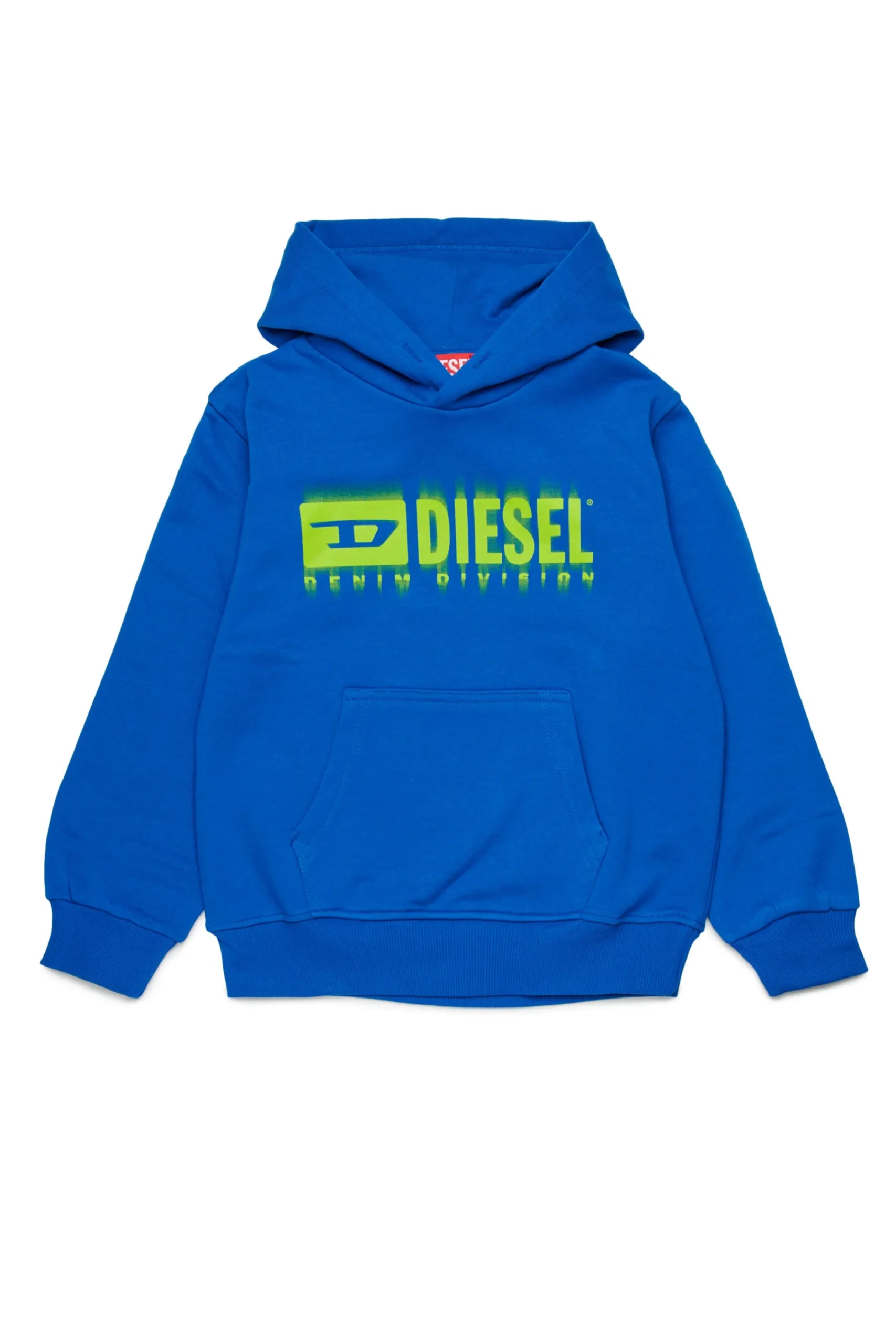 Activewear | Activewear>DIESEL Hooded sweatshirt with degradé logo bright bluette