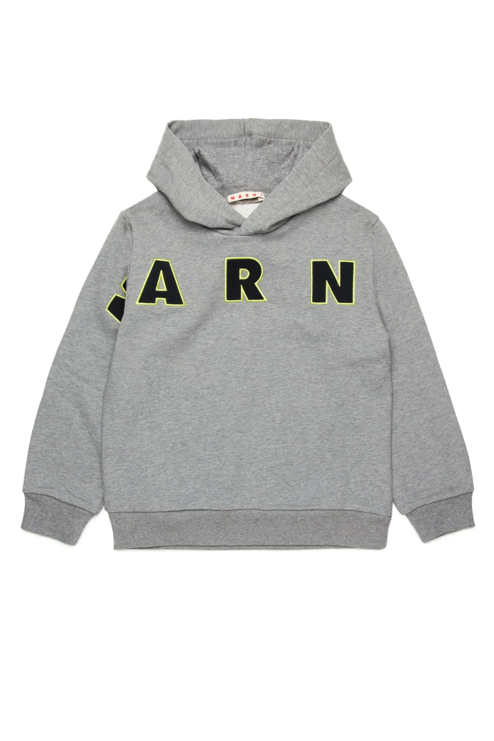 Sweatshirts | Sweatshirts>MARNI Hooded sweatshirt with embroidered logo grey melange
