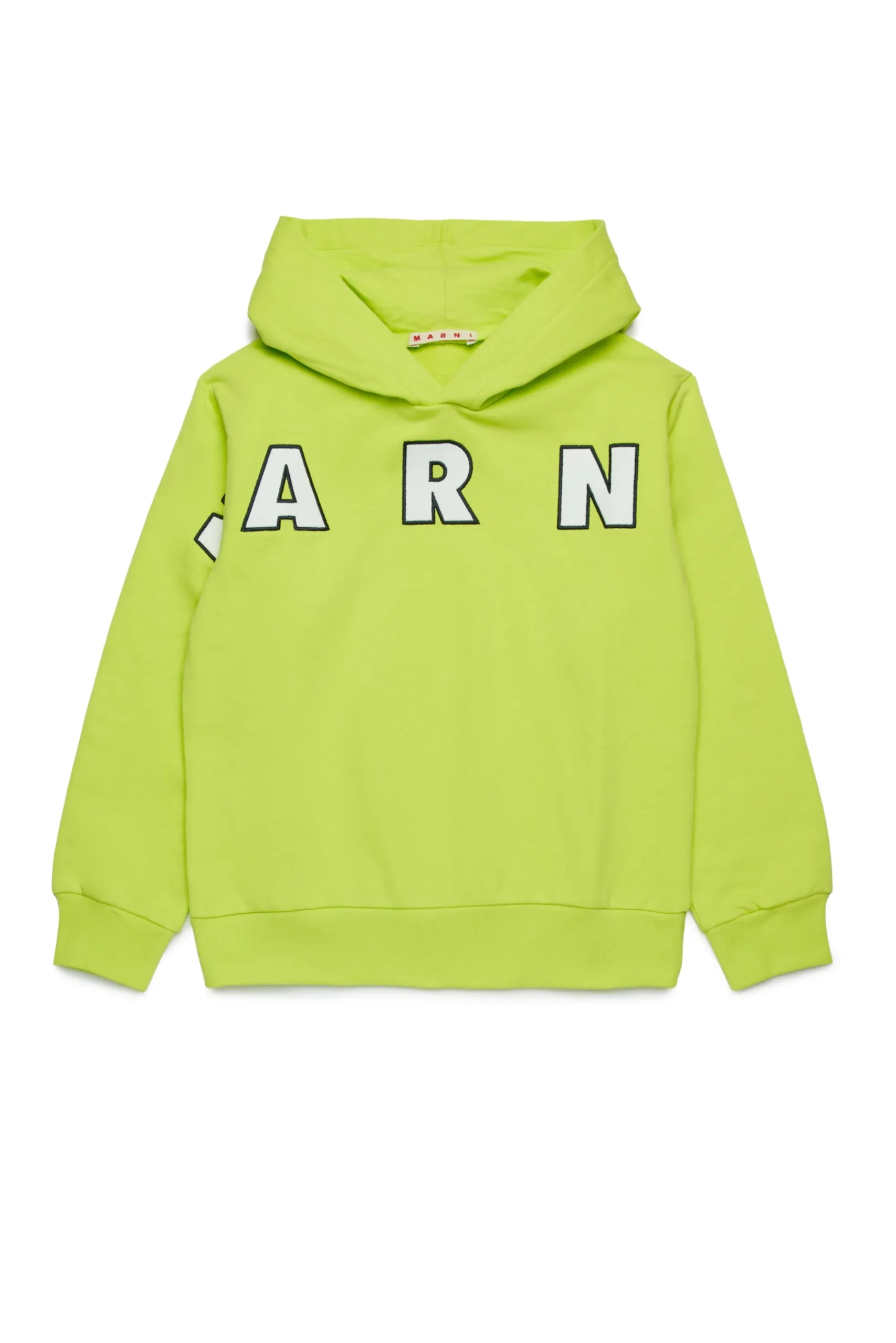 Sweatshirts | Sweatshirts>MARNI Hooded sweatshirt with embroidered logo slime green
