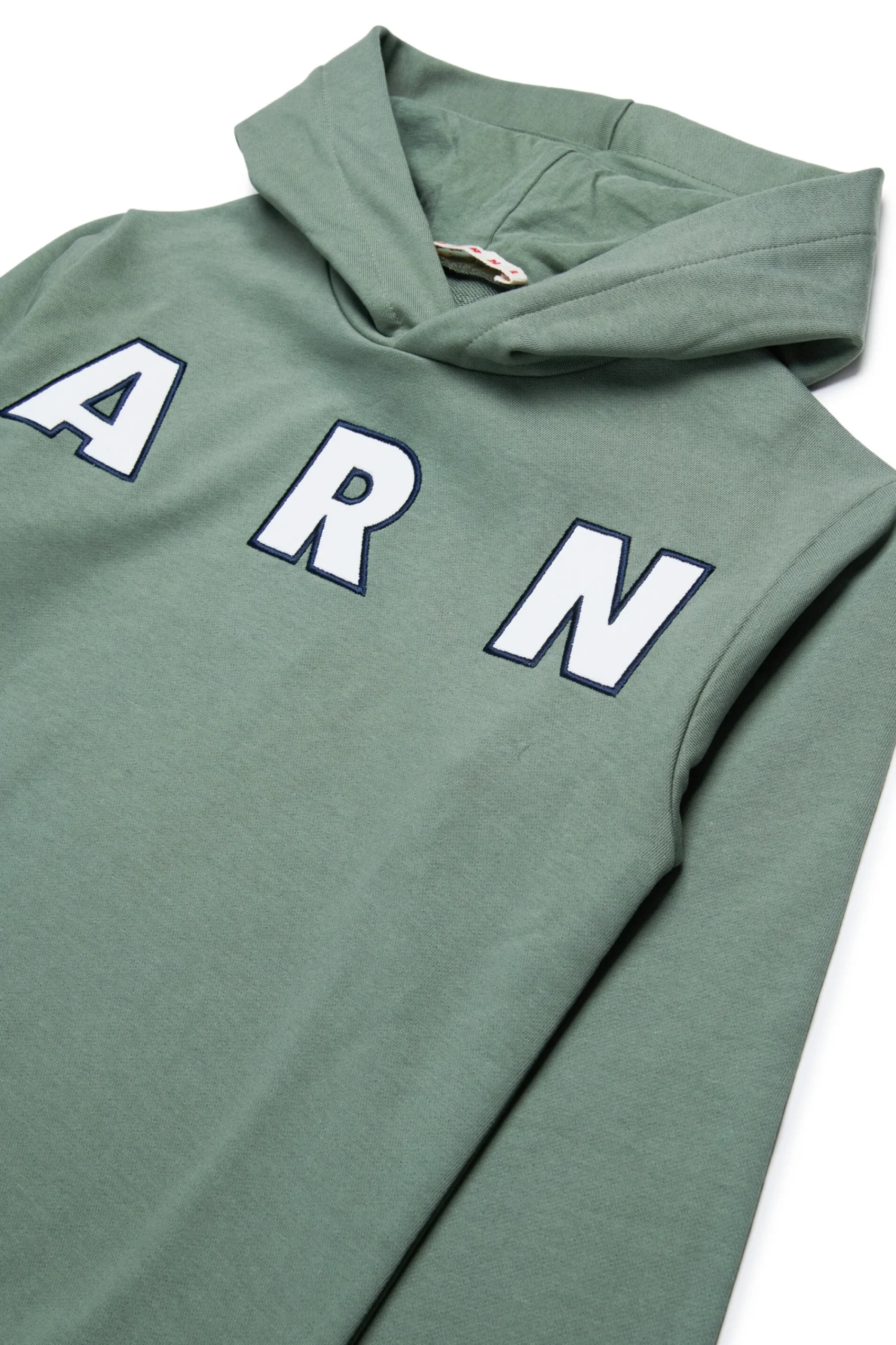 Sweatshirts | Sweatshirts>MARNI Hooded sweatshirt with embroidered logo smoke green