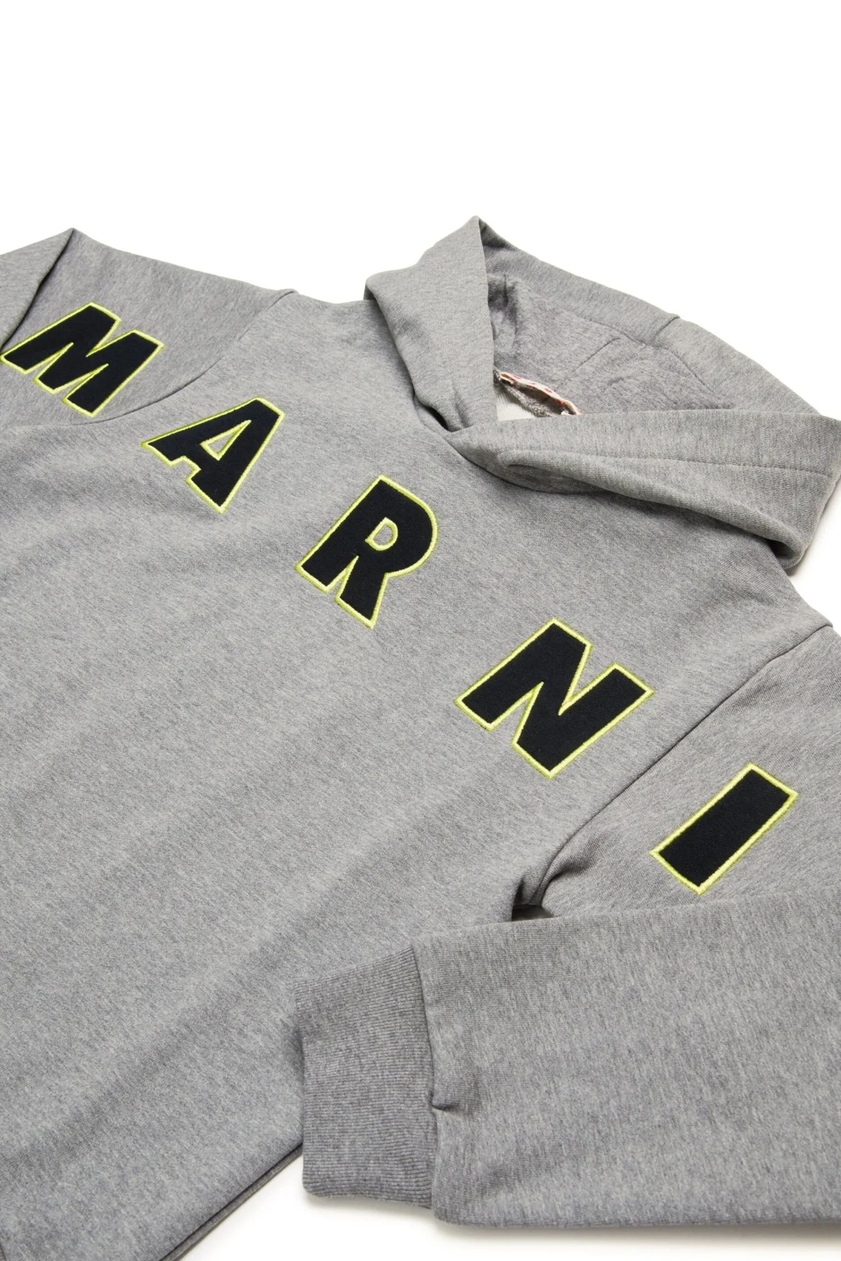 Sweatshirts | Sweatshirts>MARNI Hooded sweatshirt with embroidered logo grey melange