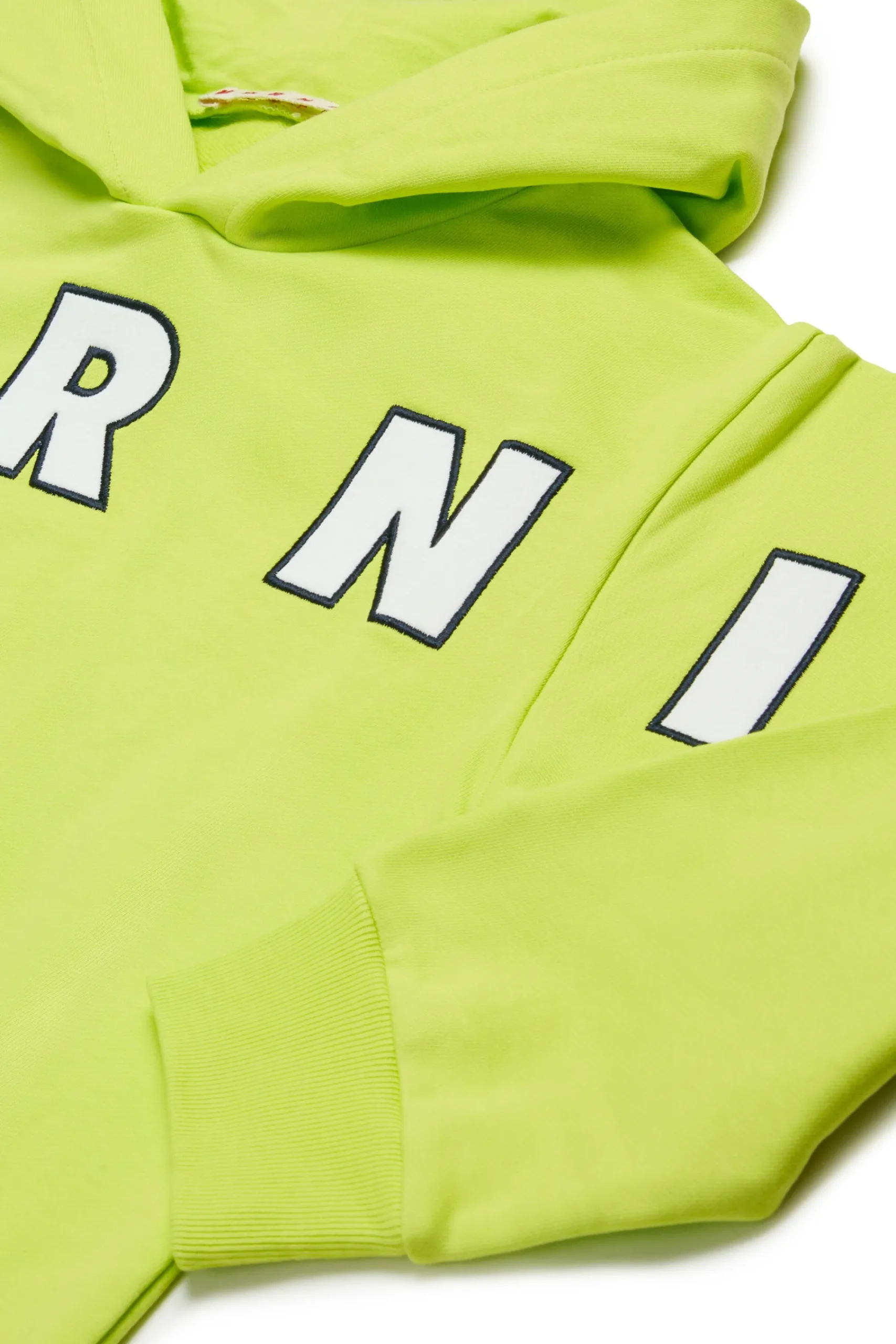 Sweatshirts | Sweatshirts>MARNI Hooded sweatshirt with embroidered logo slime green