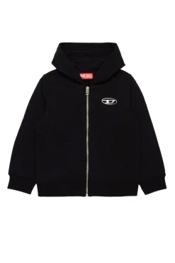 Oval D By Diesel | Oval D By Diesel>DIESEL Hooded sweatshirt with Oval D logo black