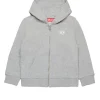 Oval D By Diesel | Oval D By Diesel>DIESEL Hooded sweatshirt with Oval D logo grey melange