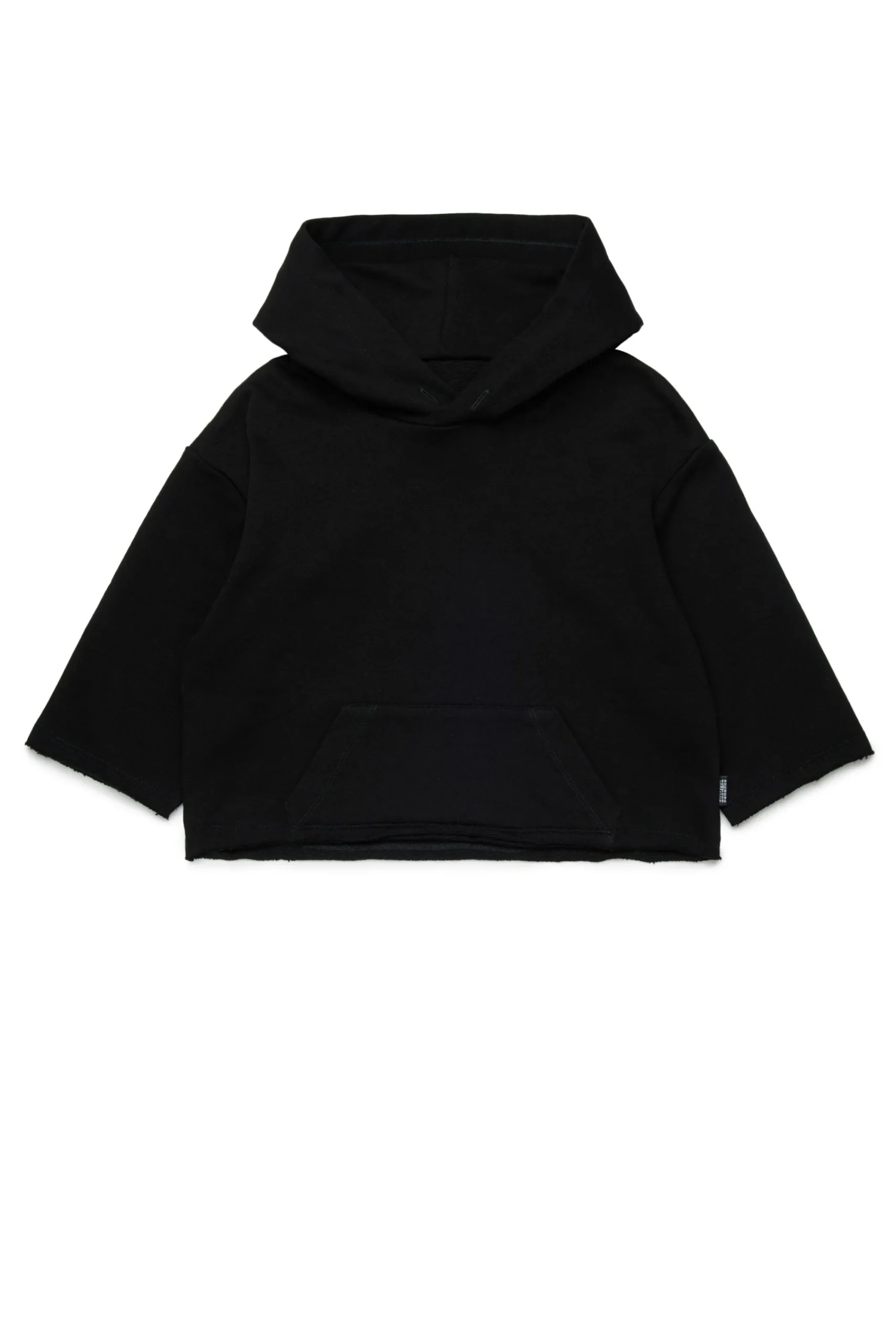 Sweatshirts | Sweatshirts>MM6 MAISON MARGIELA Hooded sweatshirt with raw cut hem black