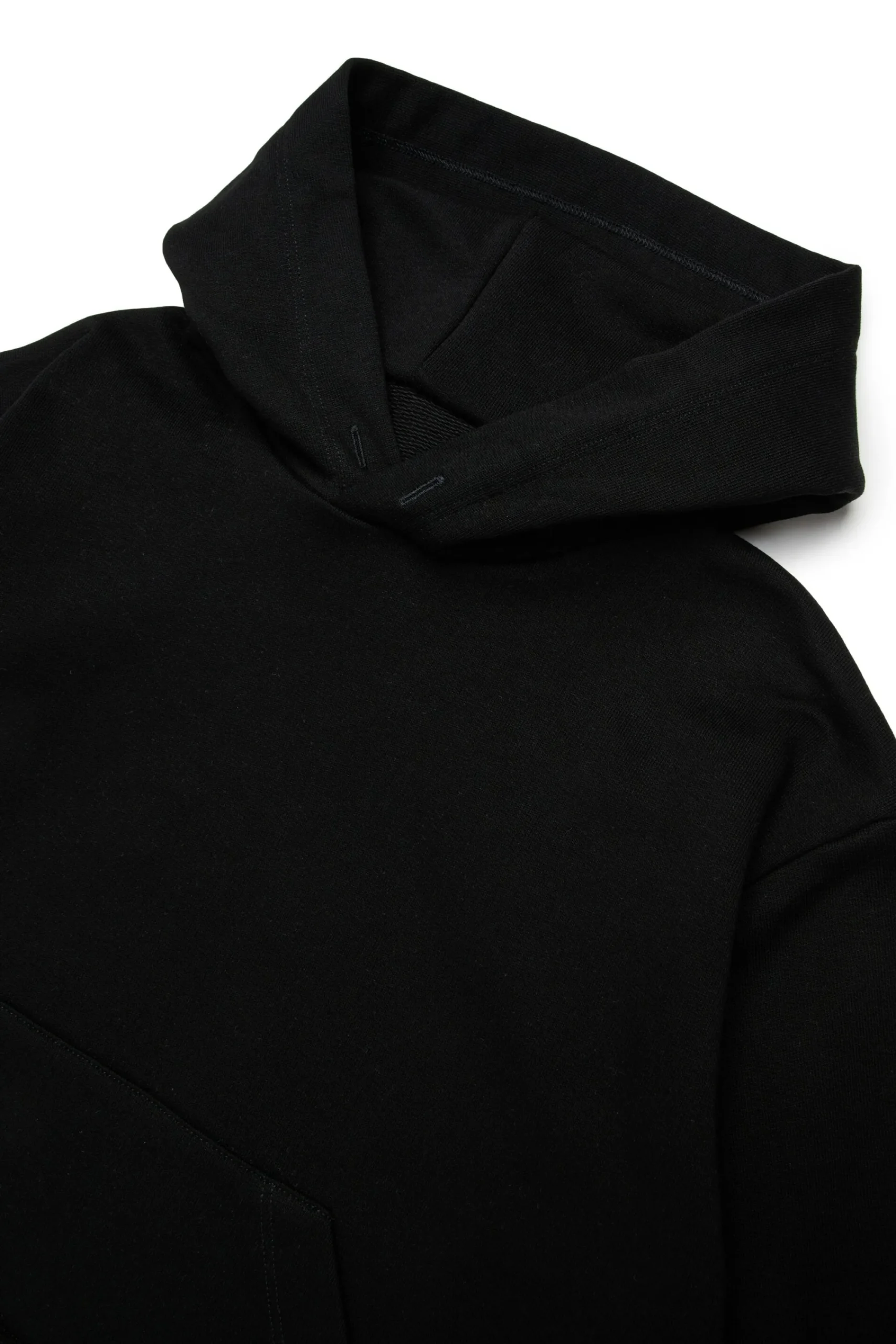 Sweatshirts | Sweatshirts>MM6 MAISON MARGIELA Hooded sweatshirt with raw cut hem black