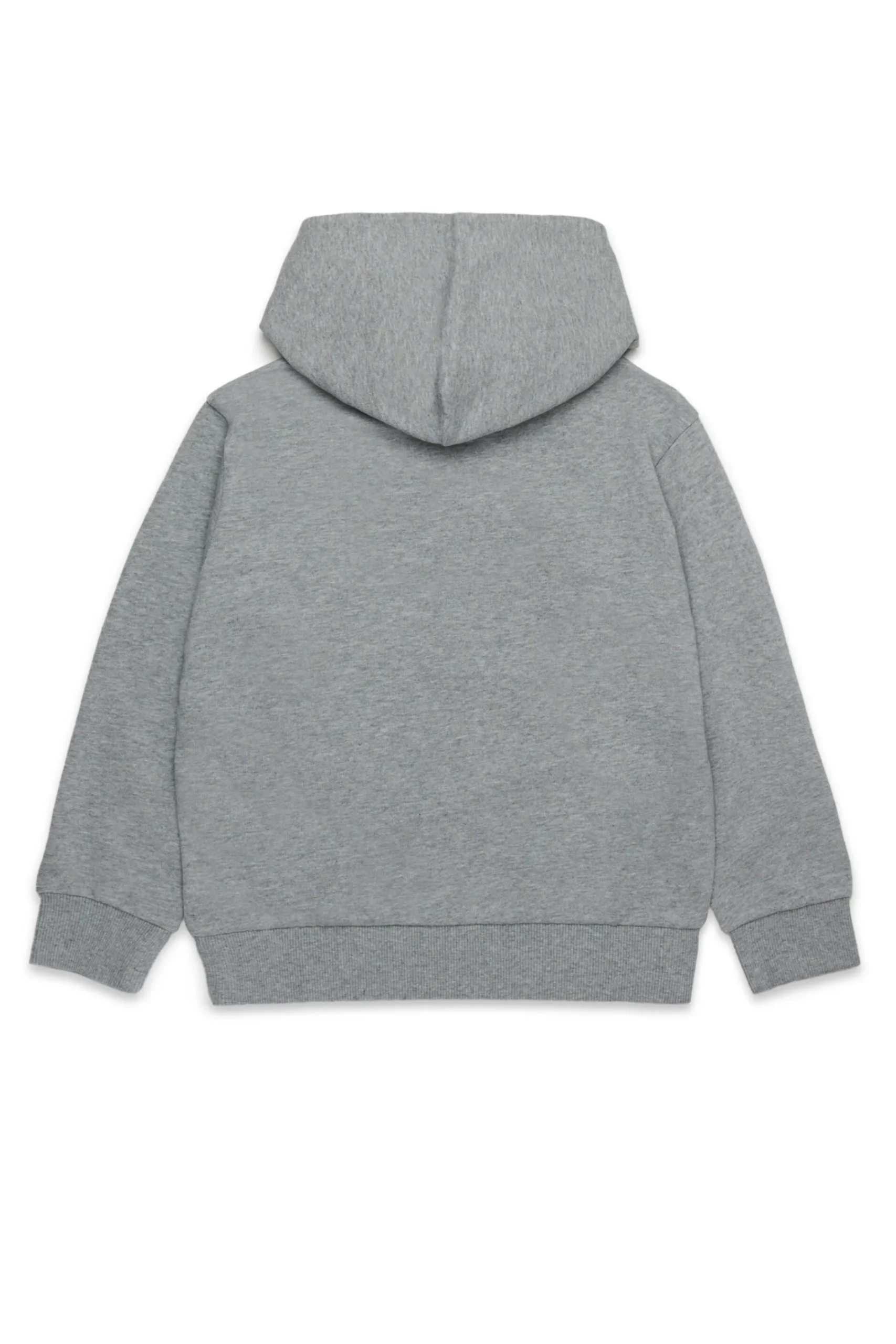 Sweatshirts>DIESEL Hooded sweatshirt with shield logo print grey melange