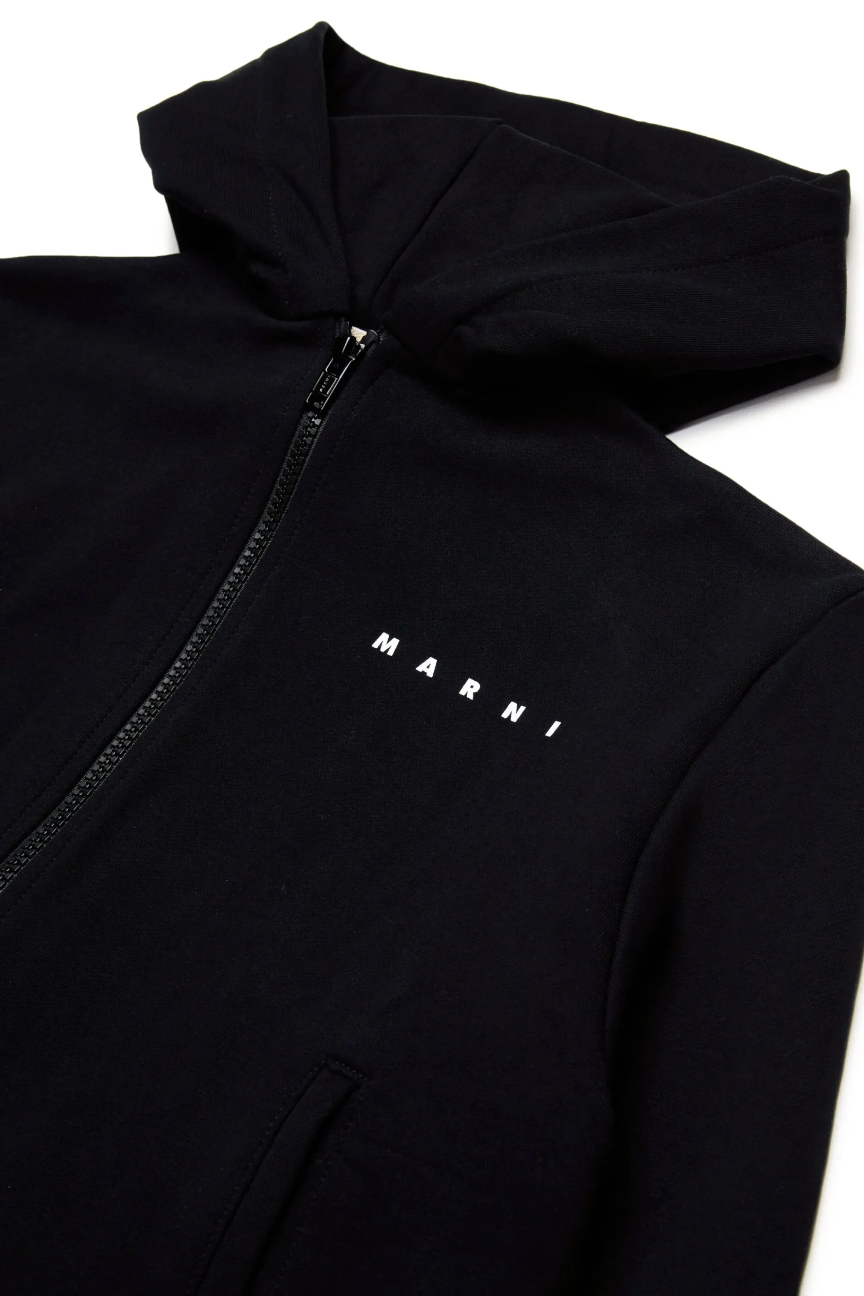 Sweatshirts | Sweatshirts>MARNI Hooded sweatshirt with trompe-l'oeil effect black