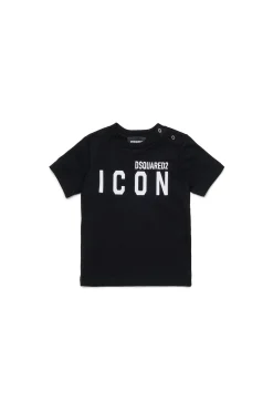 T-Shirts | Activewear>DSQUARED2 ICON branded T-shirt black