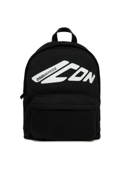 Bags And Backpacks | Logomania>DSQUARED2 Icon New Generation branded fleece backpack black