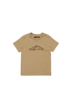 T-Shirts | Logomania>DSQUARED2 Icon New Generation branded T-shirt cornstalk