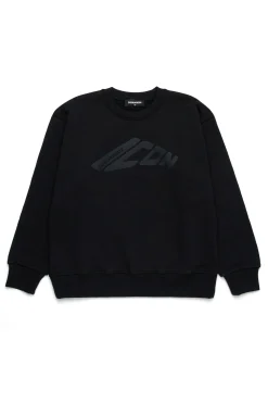 Sweatshirts | Logomania>DSQUARED2 Icon New Generation branded crew-neck sweatshirt black