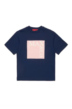 T-Shirts>MAX&Co. Icona t-shirt with logo night blue