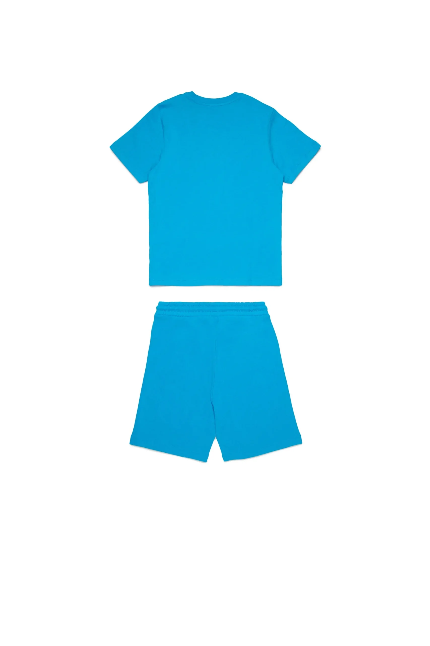 Jumpsuits | Tracksuits>DIESEL Jersey t-shirt and bermuda shorts set with logo D turquoise