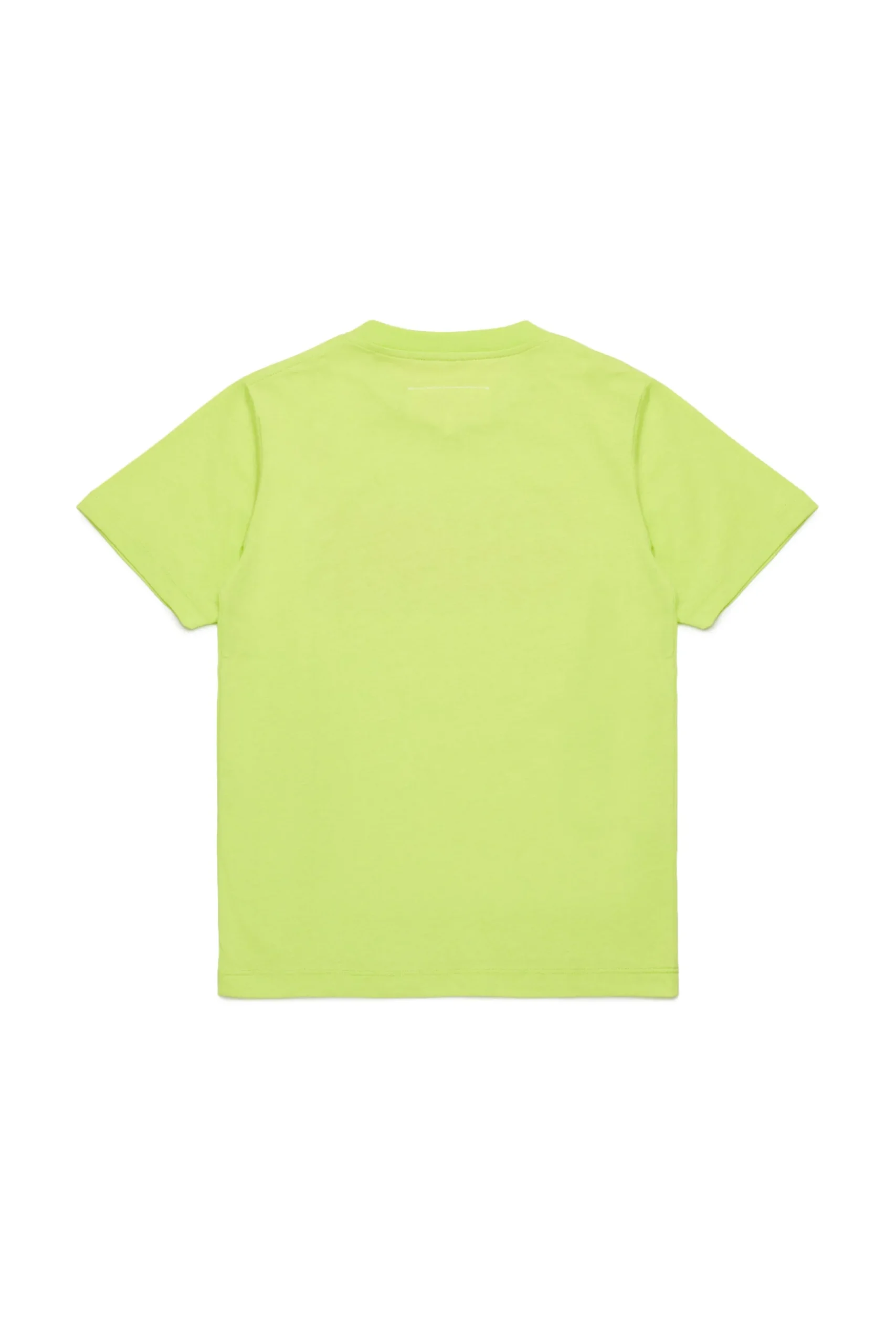 T-Shirts | Logomania>MM6 MAISON MARGIELA Jersey T-shirt branded with Numeric Logo Pixel fluo green