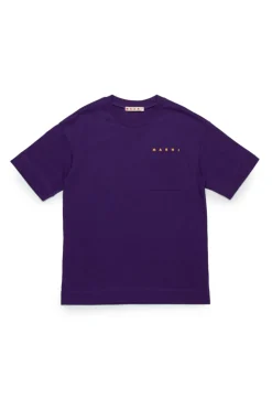 T-Shirts | T-Shirts>MARNI Jersey T-shirt with breast pocket violet