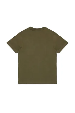 T-Shirts | T-Shirts>DIESEL Jersey T-shirt with Only the Brave logo dusty olive