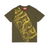 T-Shirts | T-Shirts>DIESEL Jersey T-shirt with faded logo dusty olive