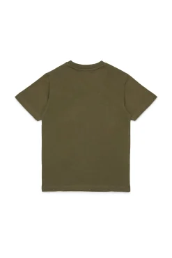 T-Shirts | T-Shirts>DIESEL Jersey T-shirt with faded logo dusty olive
