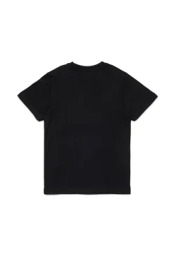 T-Shirts | T-Shirts>DIESEL Jersey T-shirt with logo black