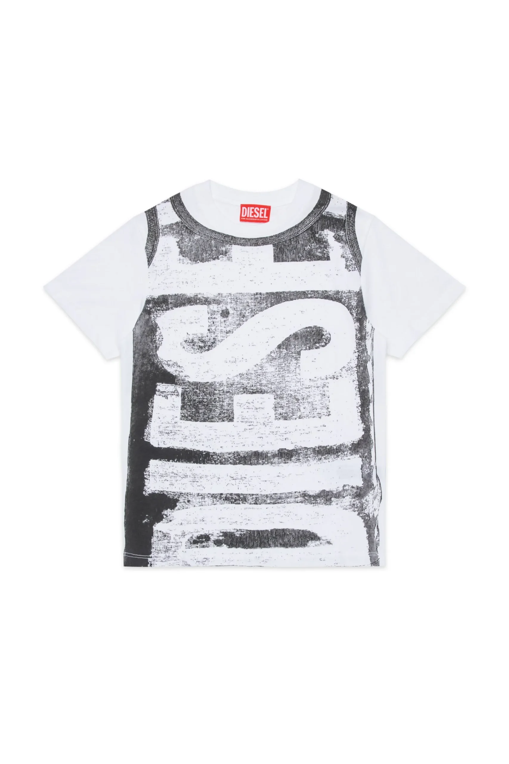 T-Shirts | T-Shirts>DIESEL Jersey T-shirt with maxi logo white
