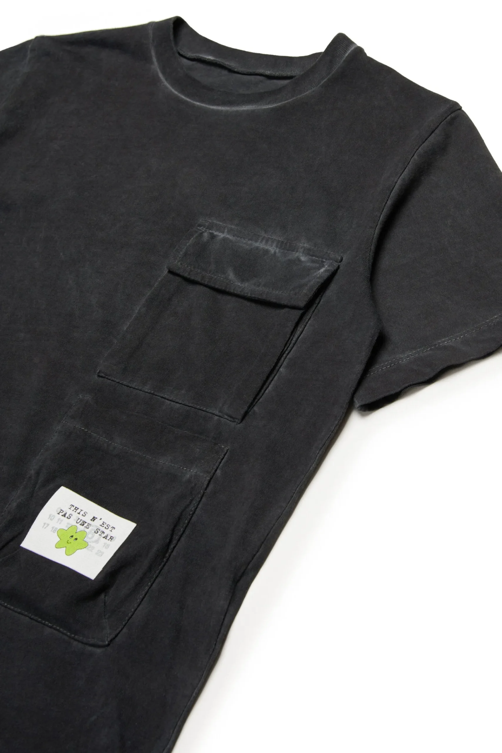 T-Shirts | T-Shirts>MM6 MAISON MARGIELA Jersey T-shirt with pockets black
