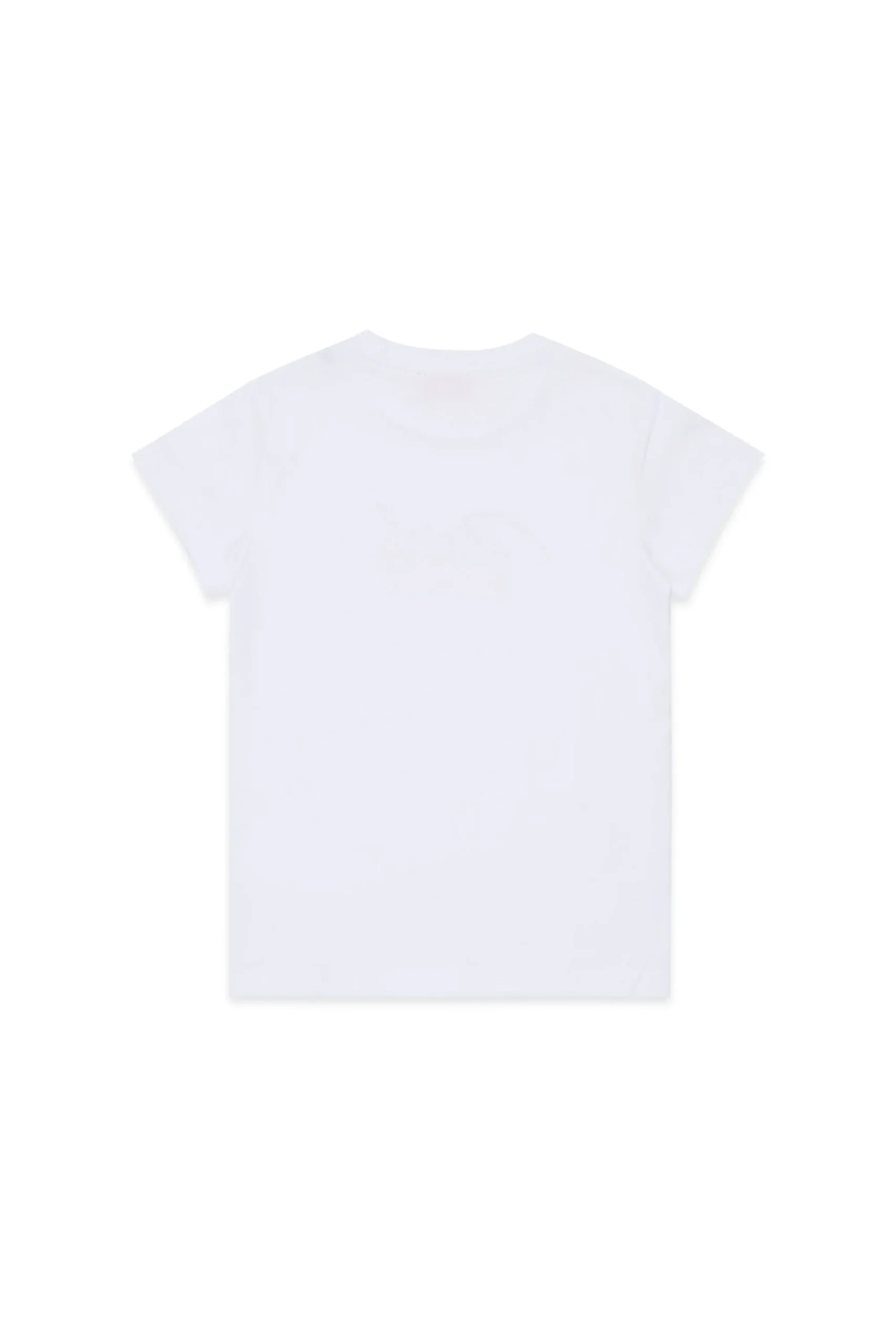 T-Shirts>DIESEL Jersey T-shirt with superimposed logo white