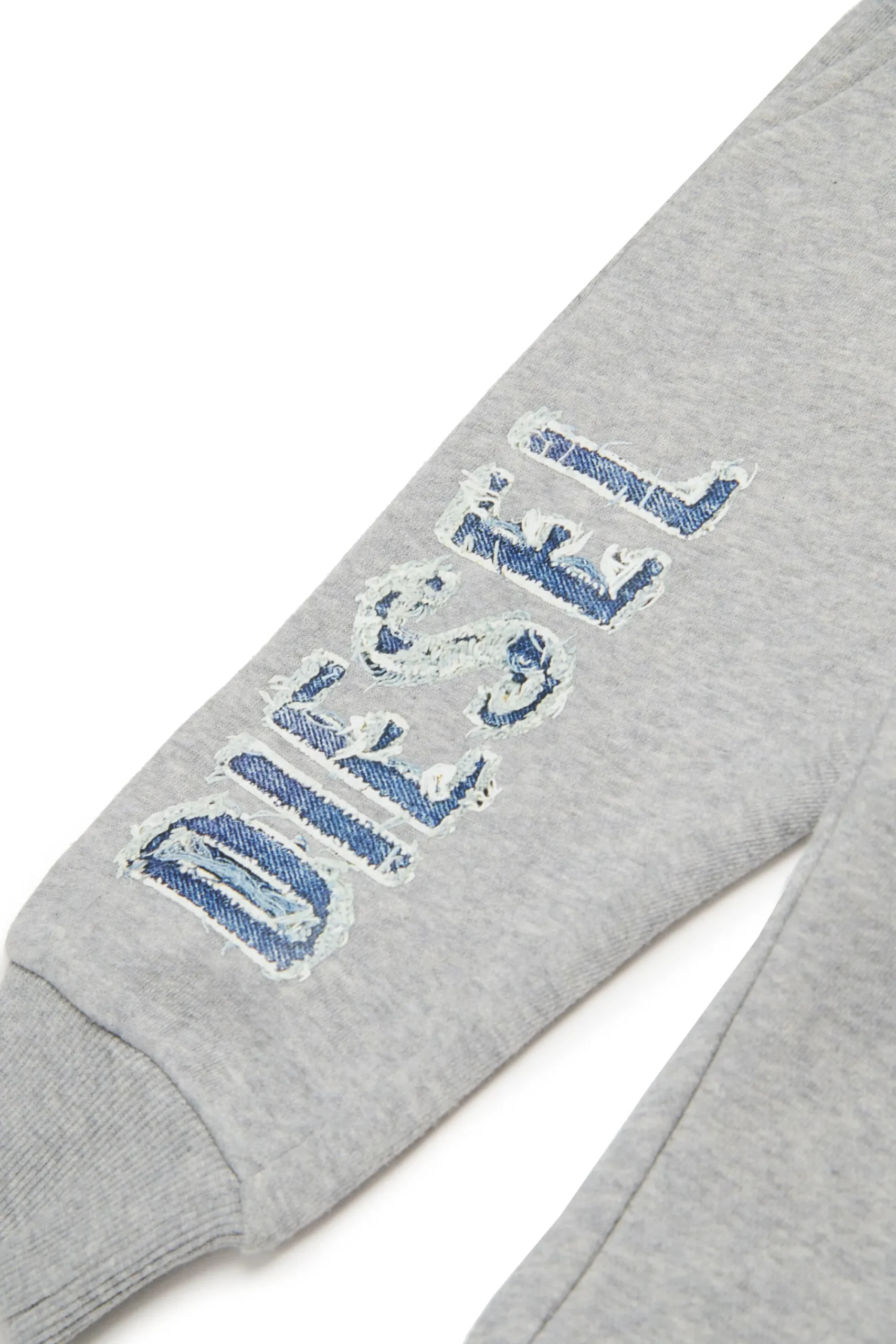 Activewear | Activewear>DIESEL Jogger pants with denim-effect graphics grey melange