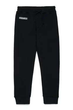 Pants | Pants>DSQUARED2 Joggers with Mister X print black