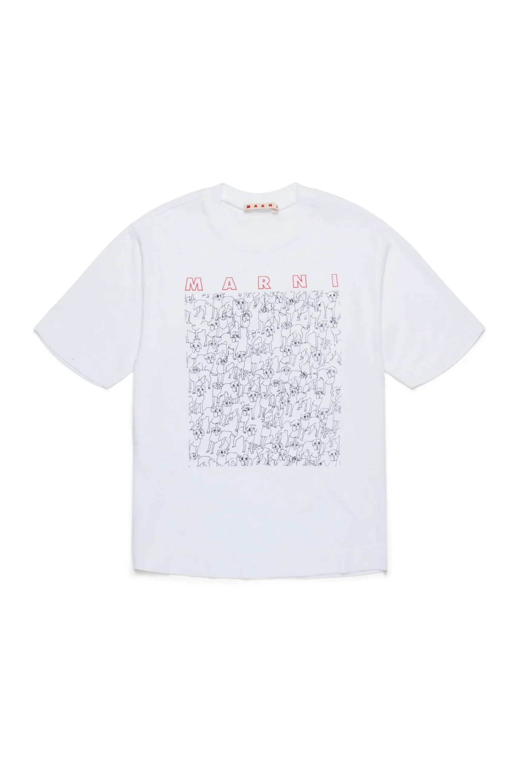 T-Shirts | T-Shirts>MARNI Joy Logo printed T-shirt white