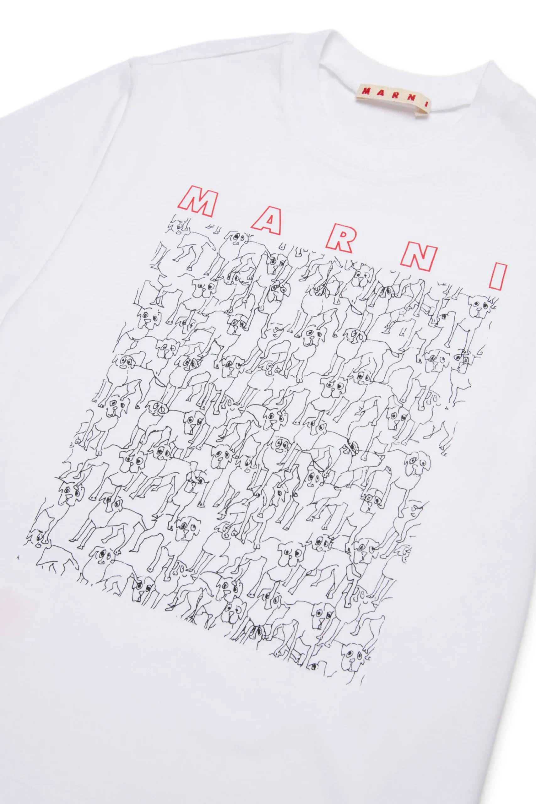 T-Shirts | T-Shirts>MARNI Joy Logo printed T-shirt white