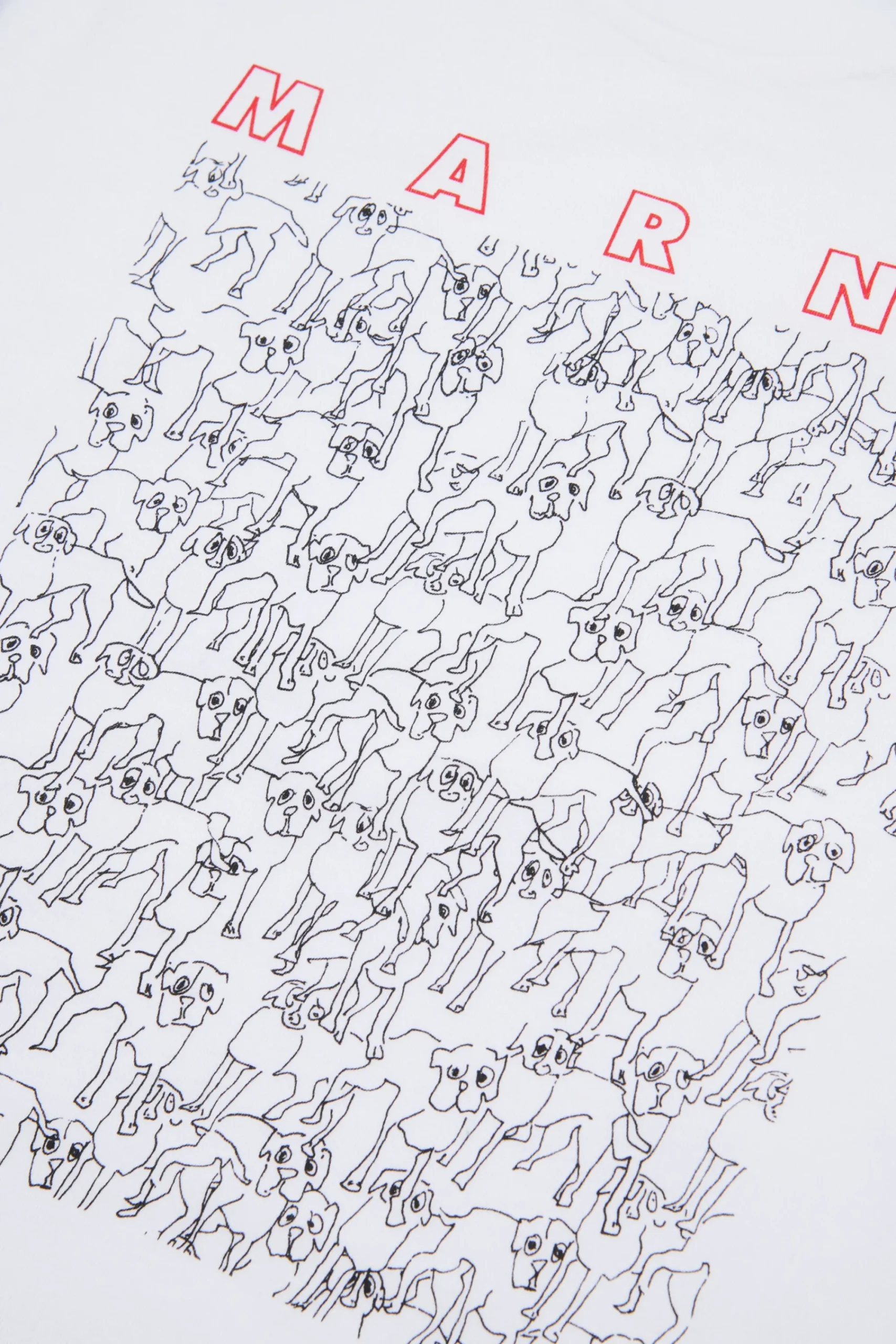 T-Shirts | T-Shirts>MARNI Joy Logo printed T-shirt white