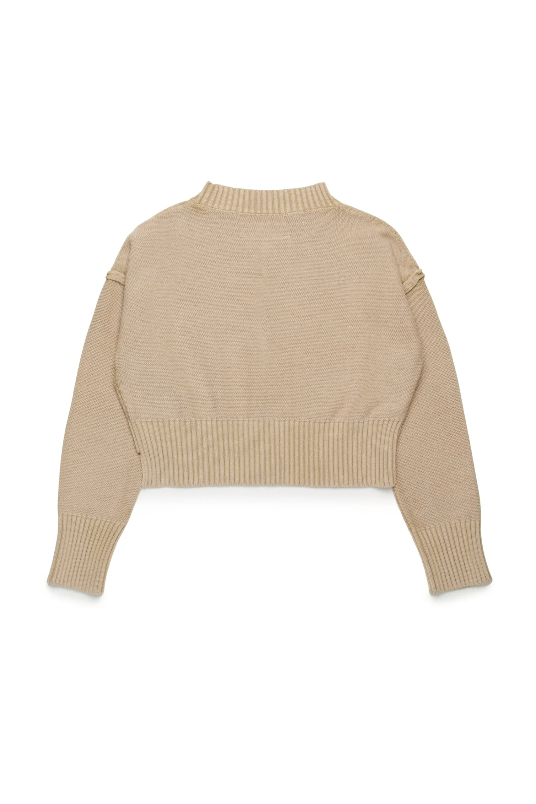 Knitwear | Knitwear>MM6 MAISON MARGIELA Knit pullover with breaks beige