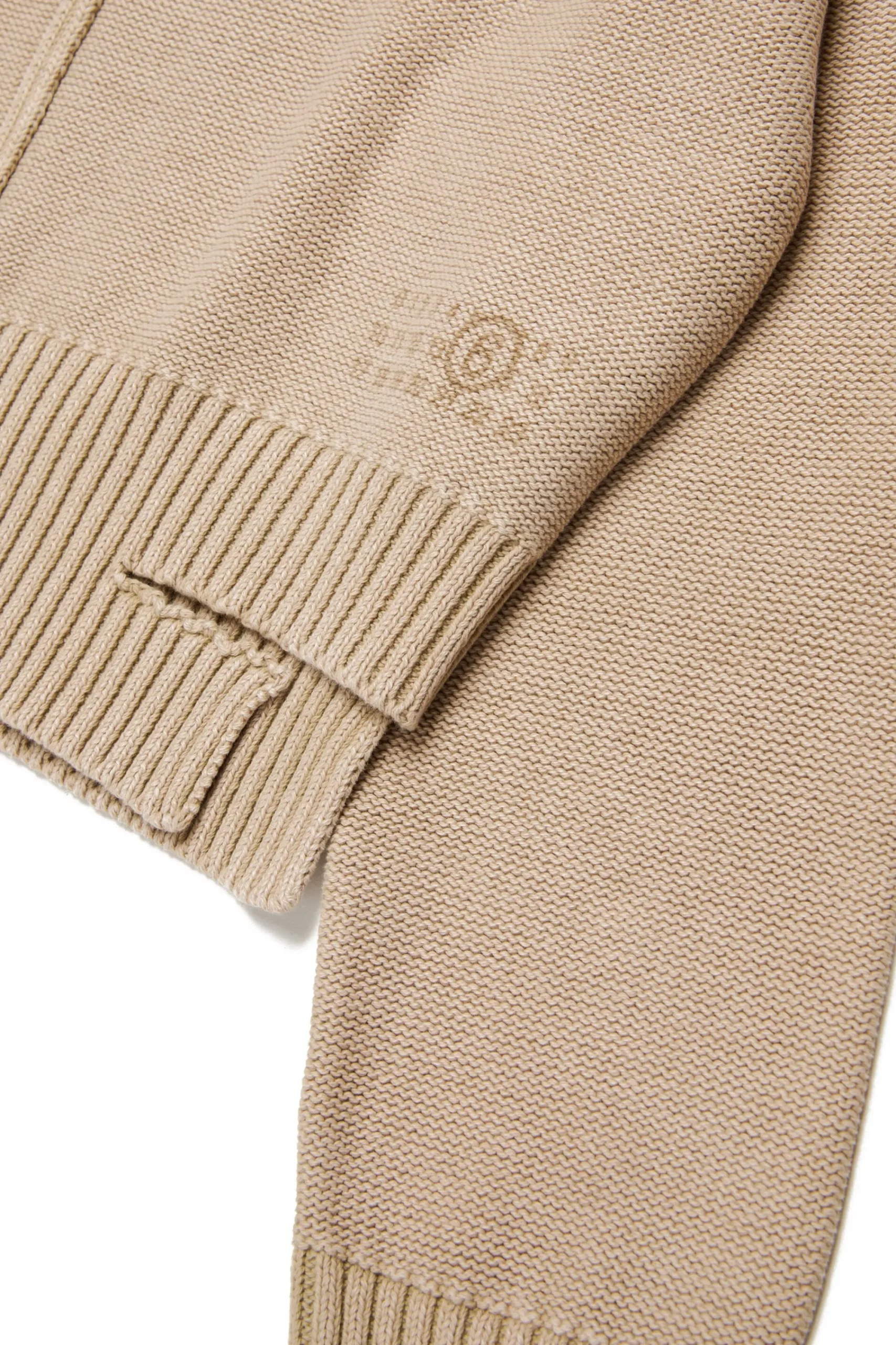 Knitwear | Knitwear>MM6 MAISON MARGIELA Knit pullover with breaks beige
