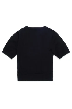 Knitwear | Oval D By Diesel>DIESEL Knit top branded with Oval D logo black