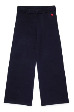 Pants>MAX&Co. Knitted palazzo trousers night blue