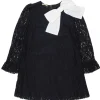 Dresses>N°21 Lace dress with bow black