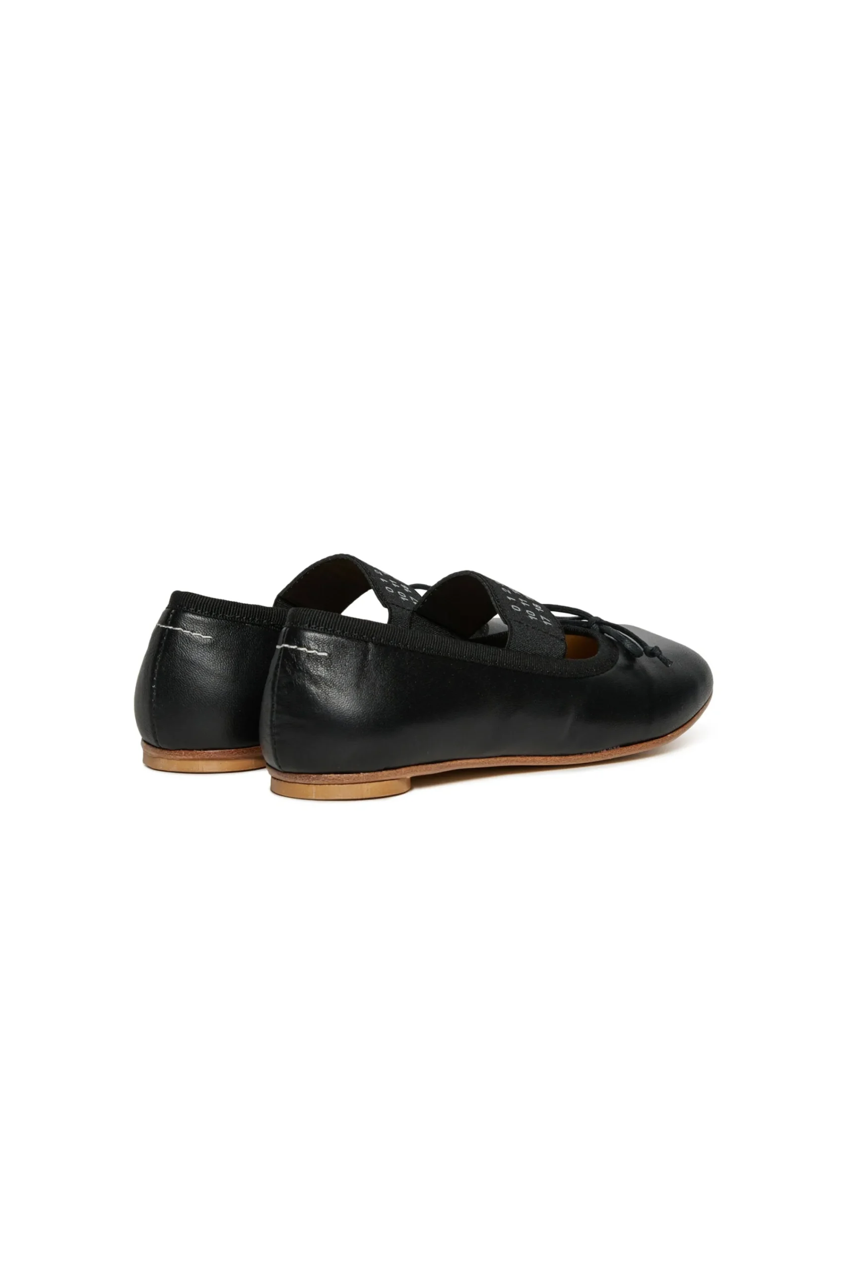 Slippers And Sandals | Slippers And Sandals>MM6 MAISON MARGIELA Leather ballet shoes with Numeric logo black