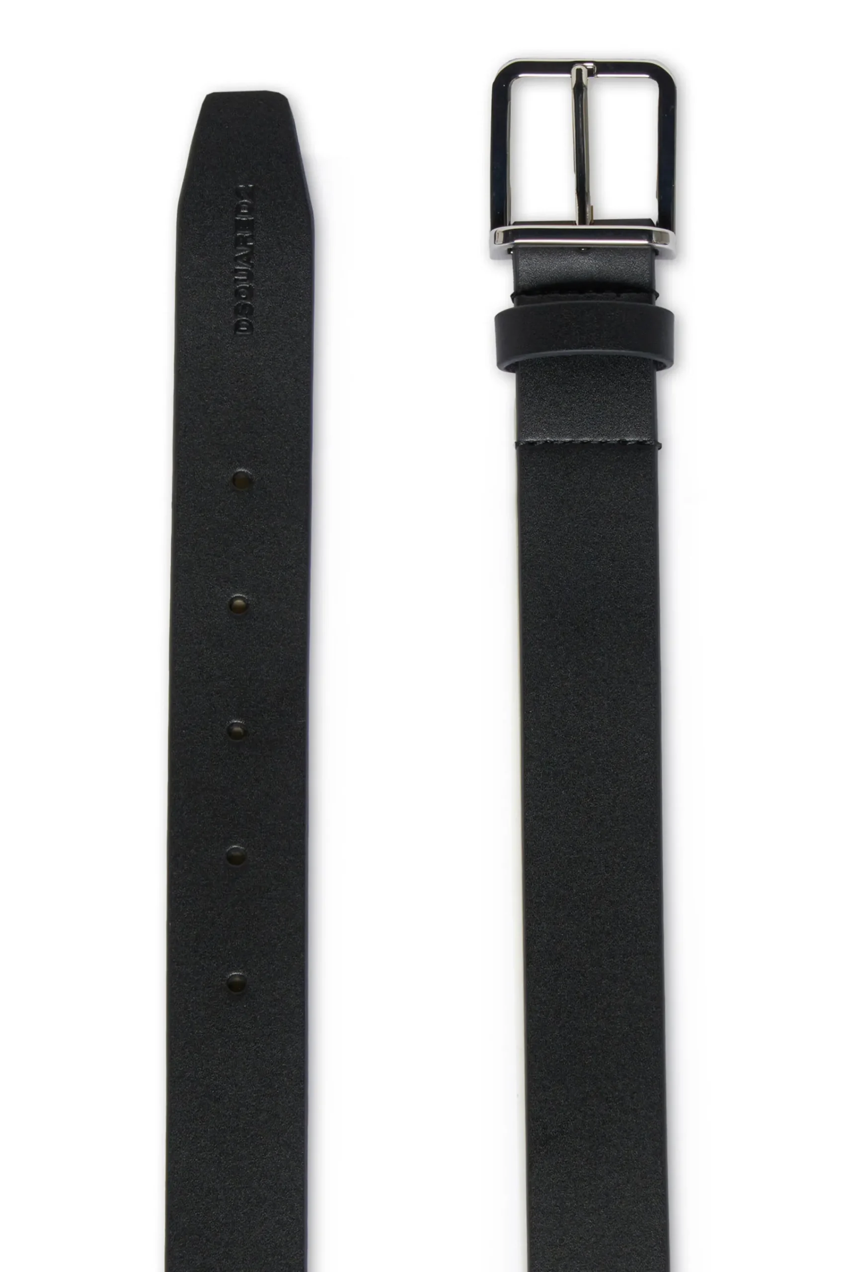 Belts | Party Looks>DSQUARED2 Leather belt with metal buckle black