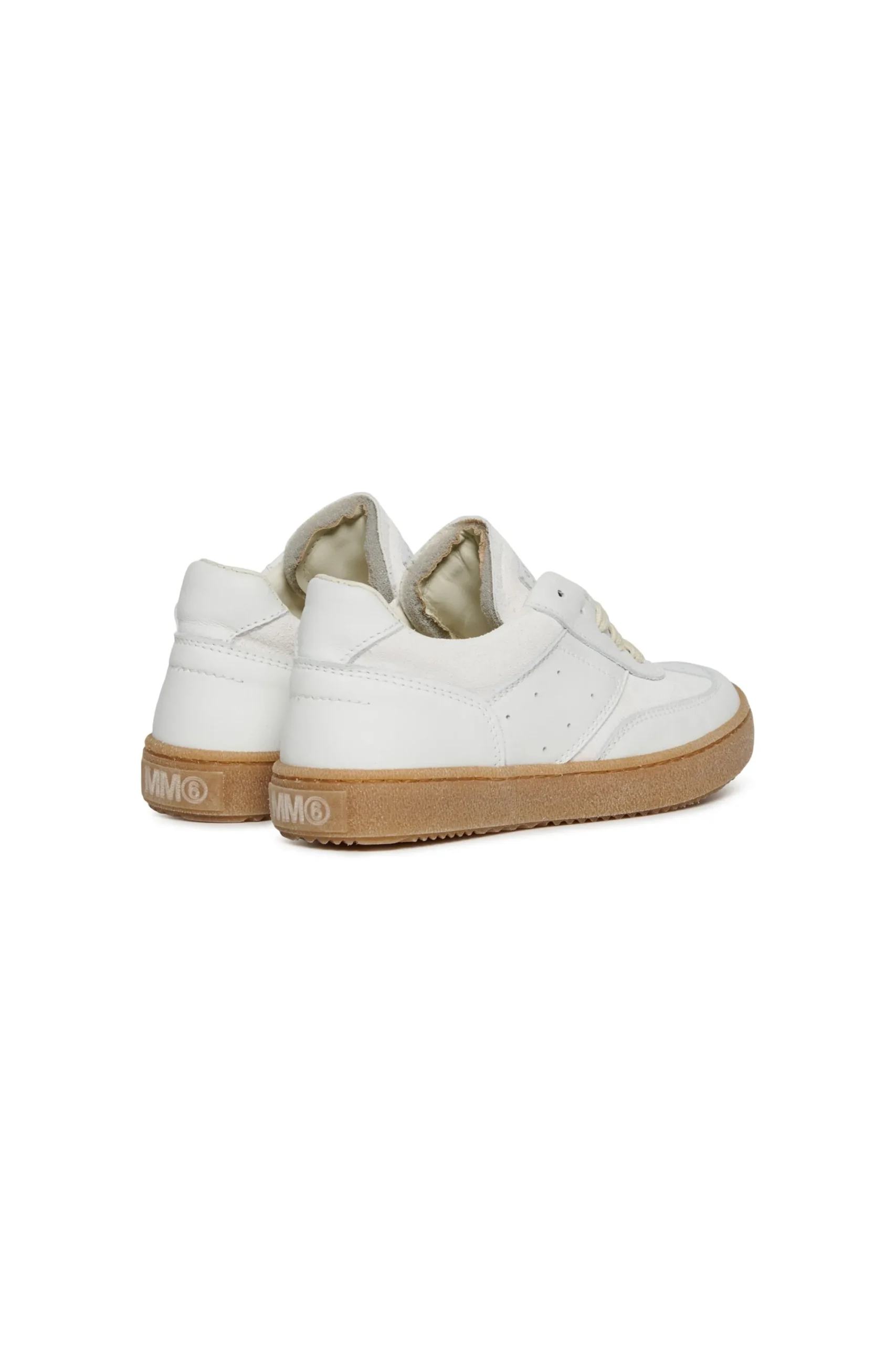 Sneakers | Sneakers>MM6 MAISON MARGIELA Leather court trainers white