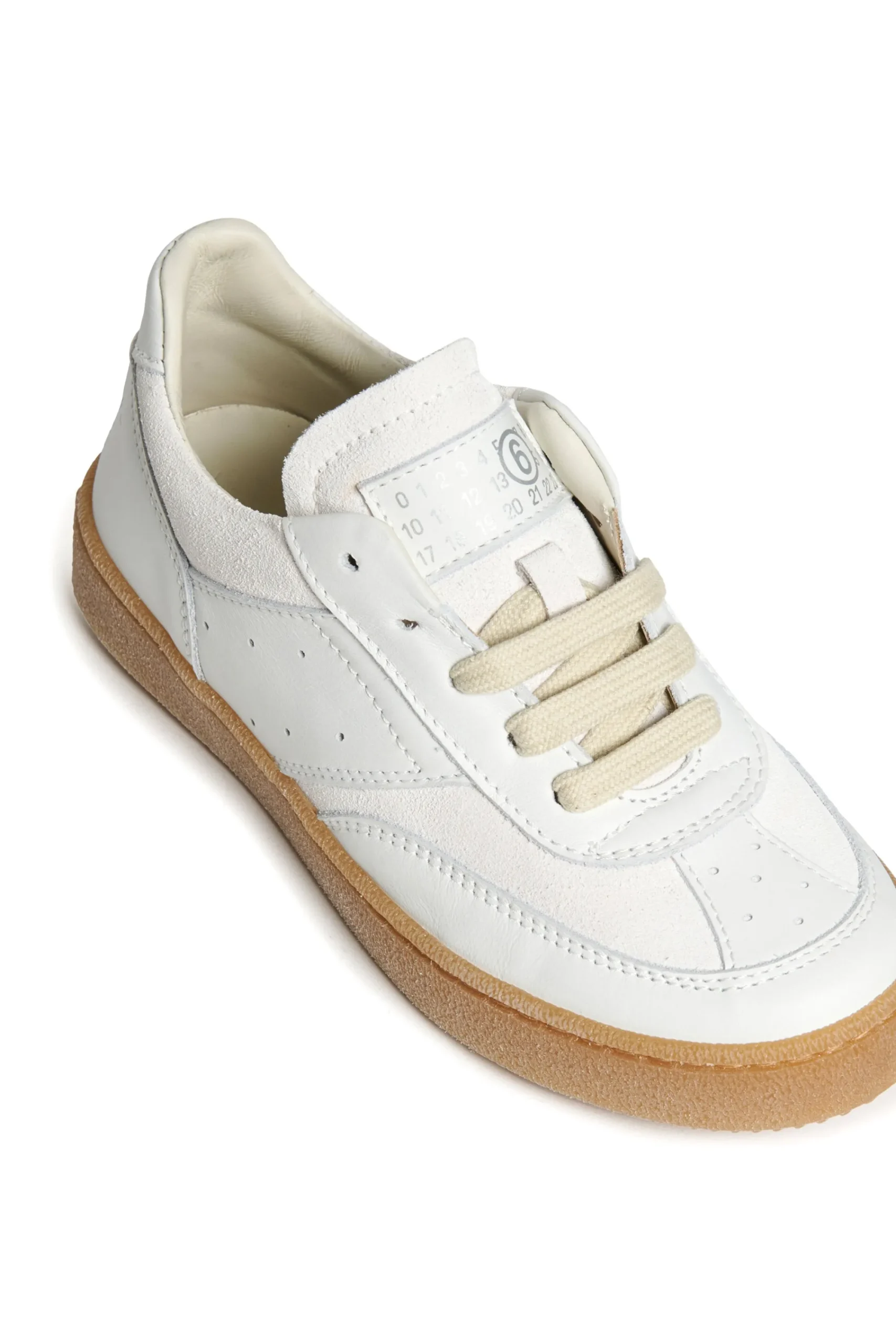 Sneakers | Sneakers>MM6 MAISON MARGIELA Leather court trainers white