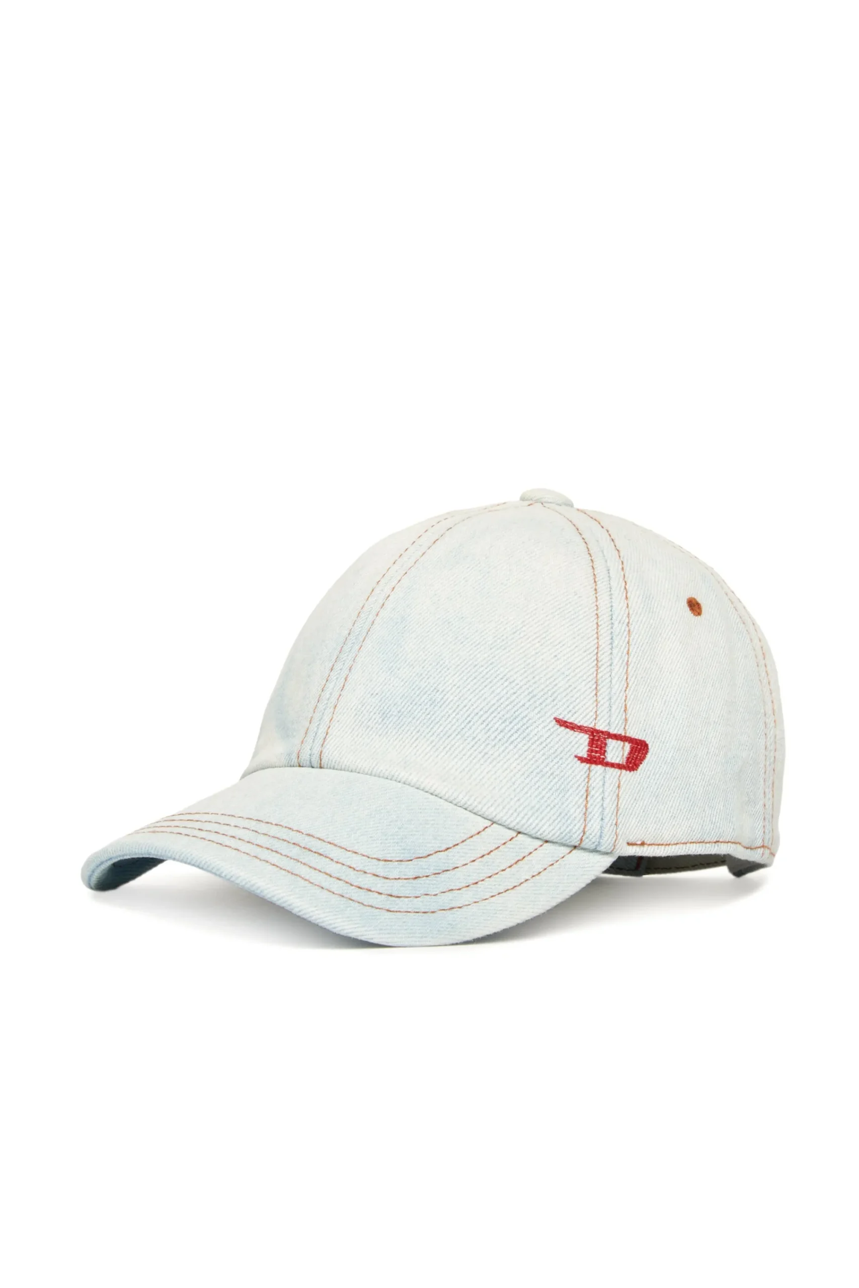 Hats And Caps | Denim-Mania>DIESEL Light bleached denim baseball cap blue denim